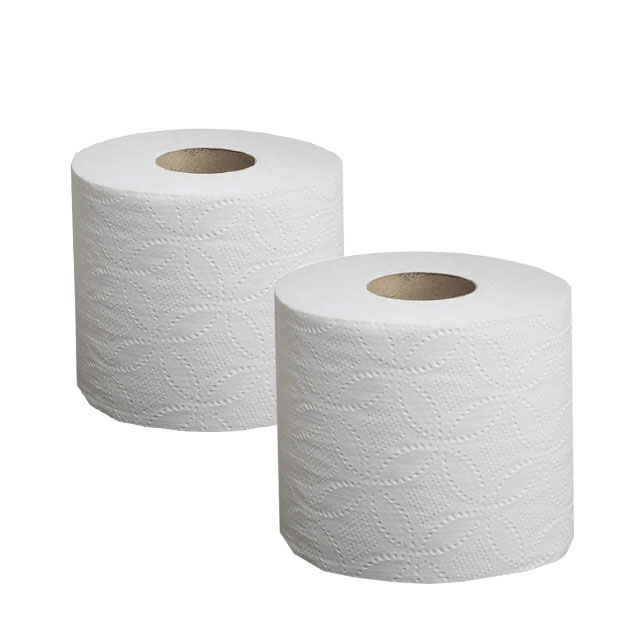 White Plain Toilet Tissue Paper Roll (Pack Of 4)